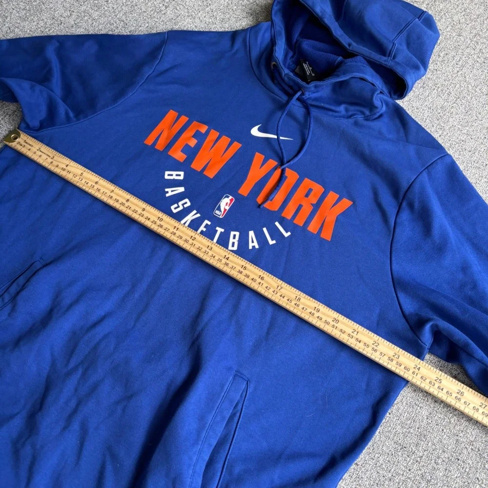 New York Knicks Nike Hoodie Mens XL Blue NBA Basketball Dri-FIT Pullover